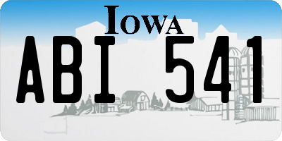 IA license plate ABI541