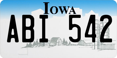 IA license plate ABI542