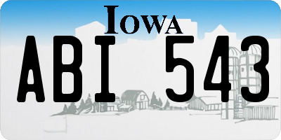 IA license plate ABI543