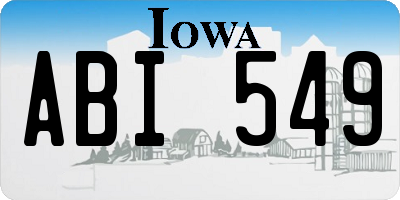 IA license plate ABI549