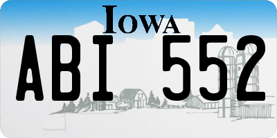 IA license plate ABI552