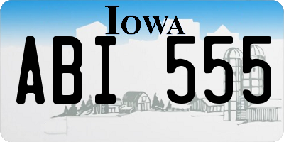 IA license plate ABI555