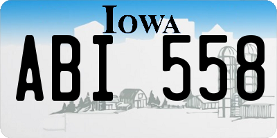 IA license plate ABI558