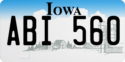 IA license plate ABI560