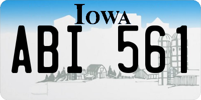 IA license plate ABI561