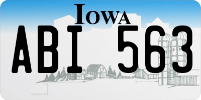 IA license plate ABI563