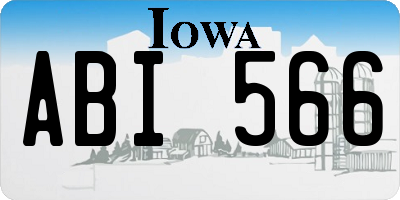 IA license plate ABI566