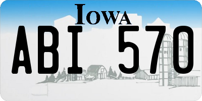 IA license plate ABI570
