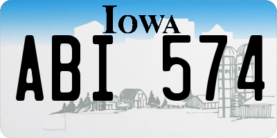 IA license plate ABI574