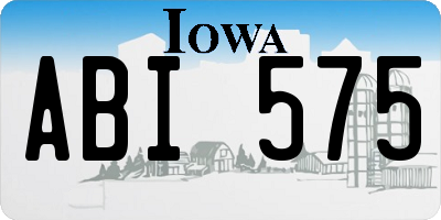 IA license plate ABI575