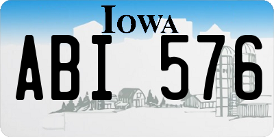 IA license plate ABI576