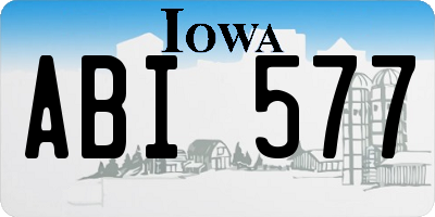 IA license plate ABI577