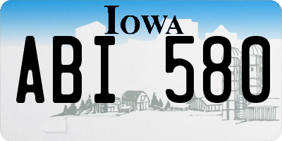 IA license plate ABI580