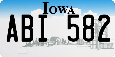 IA license plate ABI582