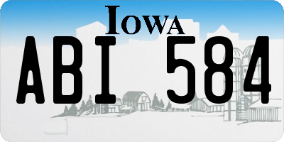 IA license plate ABI584