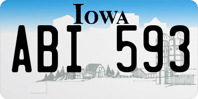 IA license plate ABI593