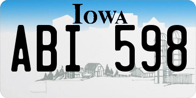IA license plate ABI598