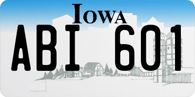 IA license plate ABI601