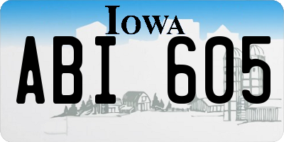 IA license plate ABI605