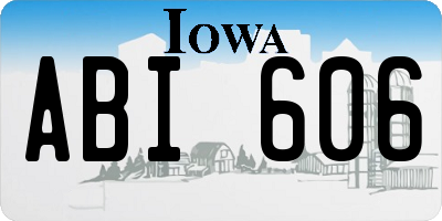 IA license plate ABI606