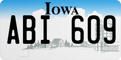 IA license plate ABI609