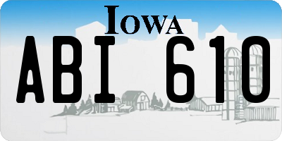 IA license plate ABI610