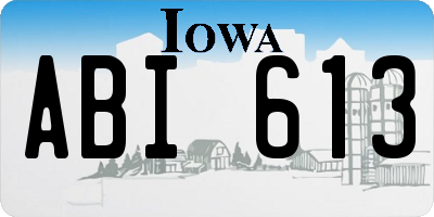 IA license plate ABI613
