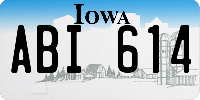 IA license plate ABI614