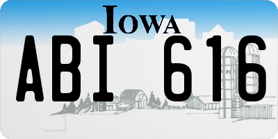 IA license plate ABI616