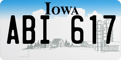 IA license plate ABI617
