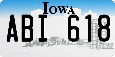 IA license plate ABI618
