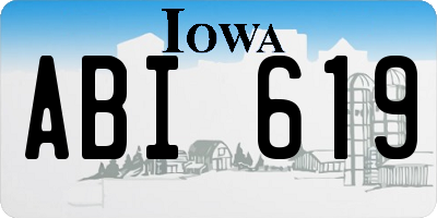 IA license plate ABI619