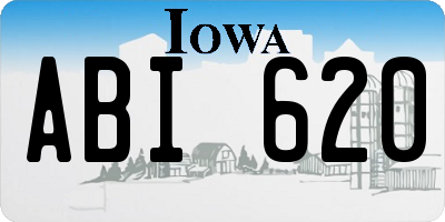 IA license plate ABI620