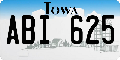 IA license plate ABI625