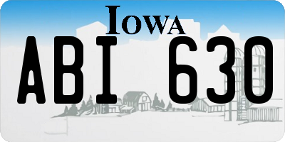 IA license plate ABI630