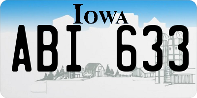 IA license plate ABI633