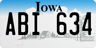 IA license plate ABI634