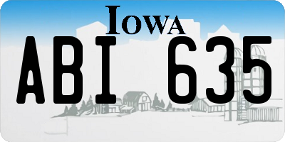 IA license plate ABI635