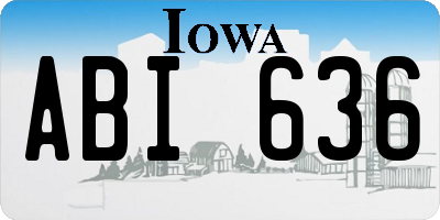 IA license plate ABI636