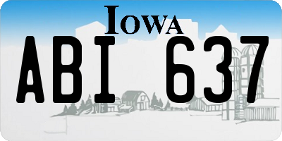 IA license plate ABI637