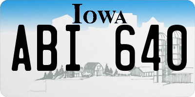 IA license plate ABI640