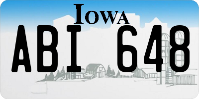 IA license plate ABI648