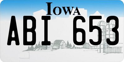 IA license plate ABI653