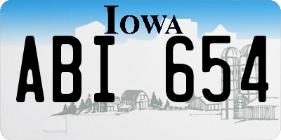 IA license plate ABI654