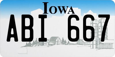 IA license plate ABI667