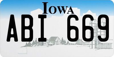 IA license plate ABI669