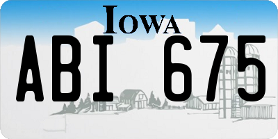 IA license plate ABI675