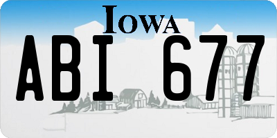 IA license plate ABI677