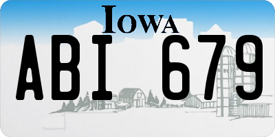 IA license plate ABI679