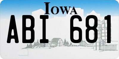IA license plate ABI681